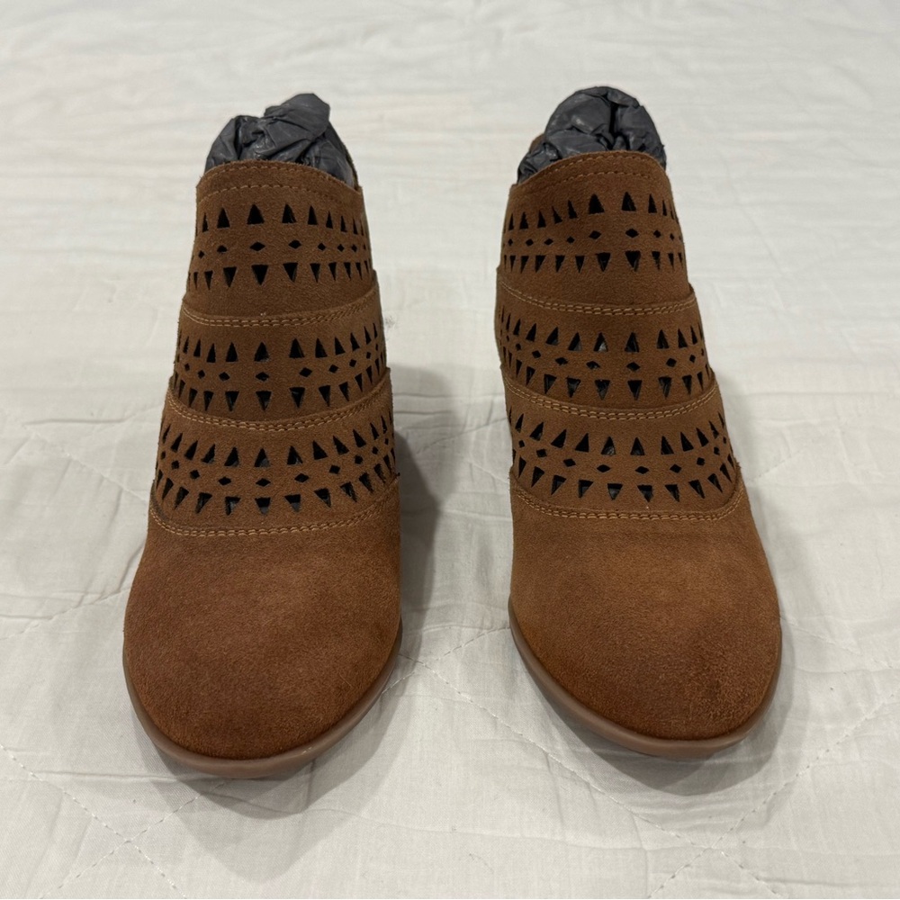 Diba Brown Patterned Ankle Booties